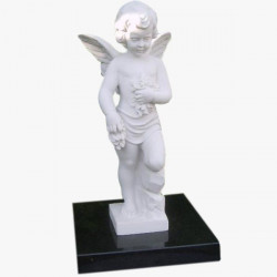 Скульптура из мрамора S_16 Ангелок-мальчик